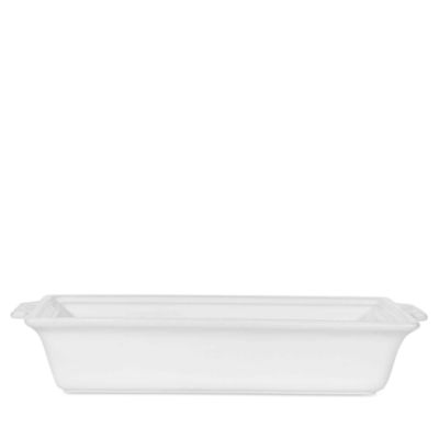 Berry & Thread Whitewash 13" Rectangular Baker with Lid