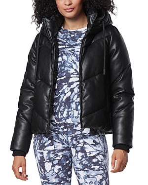 Marc New York Plus Faux Leather Puffer Jacket