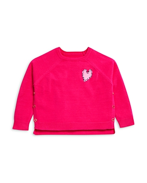 Aqua X Kerri Rosenthal Girls' Button Side Sweater - Little Kid, Big Kid In Pink