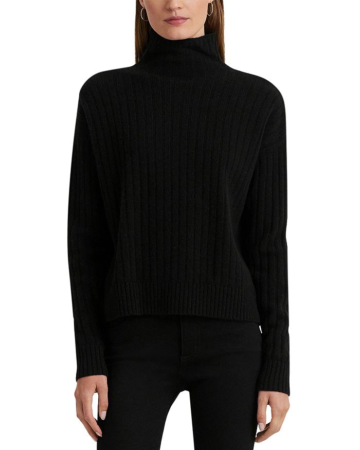 Ralph Lauren Women's Long Sleeve Cashmere Sweater - Black - Size M