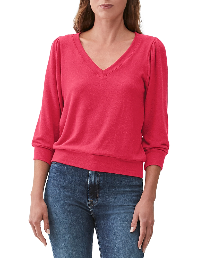Michael Stars Gabriella V Neck Top In Dark Voltage