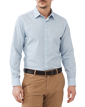 Shop Rodd & Gunn Cape Archer Long Sleeve Slim Fit Shirt In Lapis
