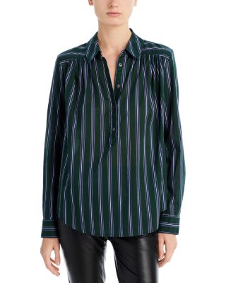 Veronica Beard - Cambrie Cotton Striped Shirt