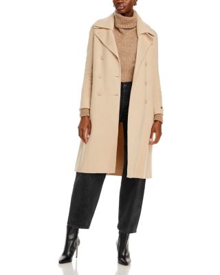 Double Breasted Ribbed Collar Coat