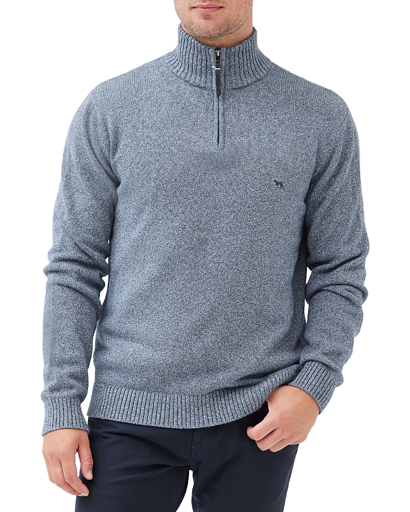 Rodd & Gunn Rodd And Gunn Merrick Bay Quarter Zip Pullover Sweater In Indigo