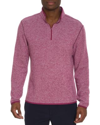 Robert Graham Cariso Heathered Quarter Zip Pullover In Berry