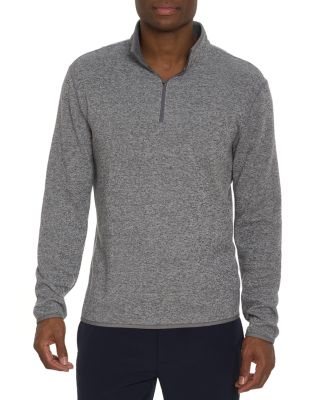 Robert Graham Cariso Heathered Quarter Zip Pullover In Gray