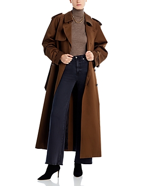 Shop Frame Classic Cotton Trench Coat In Brown