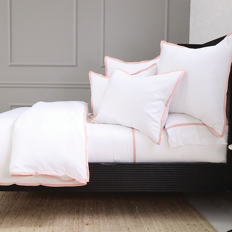 Pom Pom At Home Langston Duvet Cover Set, Queen In Pink