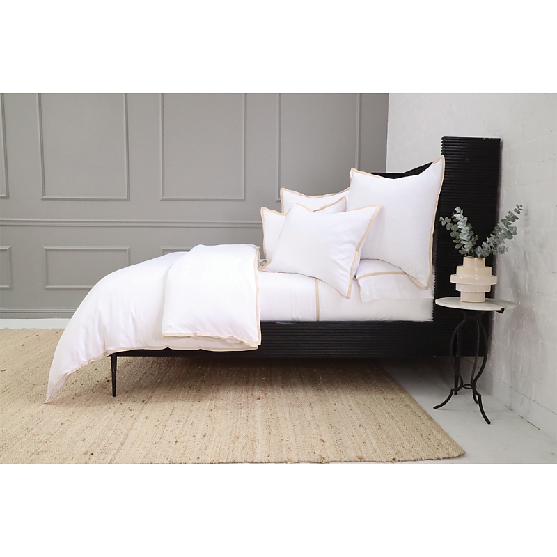 Pom Pom At Home Langston Duvet Cover Set, Queen In Sand