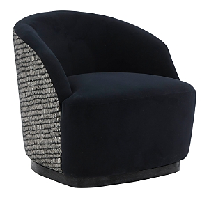 Tov Furniture Reese Velvet Swivel Chair In Black