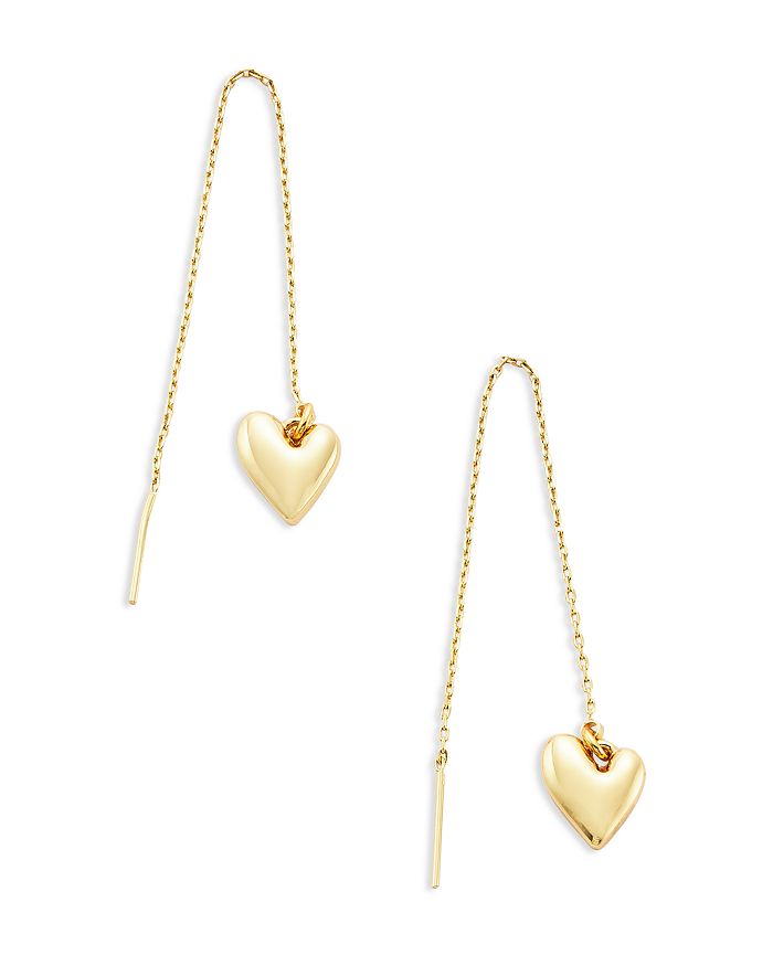 Heart threader earrings clearance