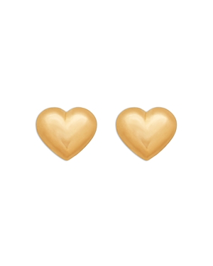 Bloomingdale's Kids' Puff Heart Stud Earrings In 14k Yellow Gold