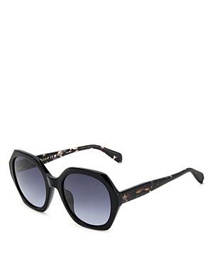 Rag & Bone Square Sunglasses, 55mm In Black/blue Gradient
