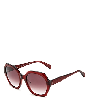 Rag & Bone Square Sunglasses, 55mm In Red/red Gradient