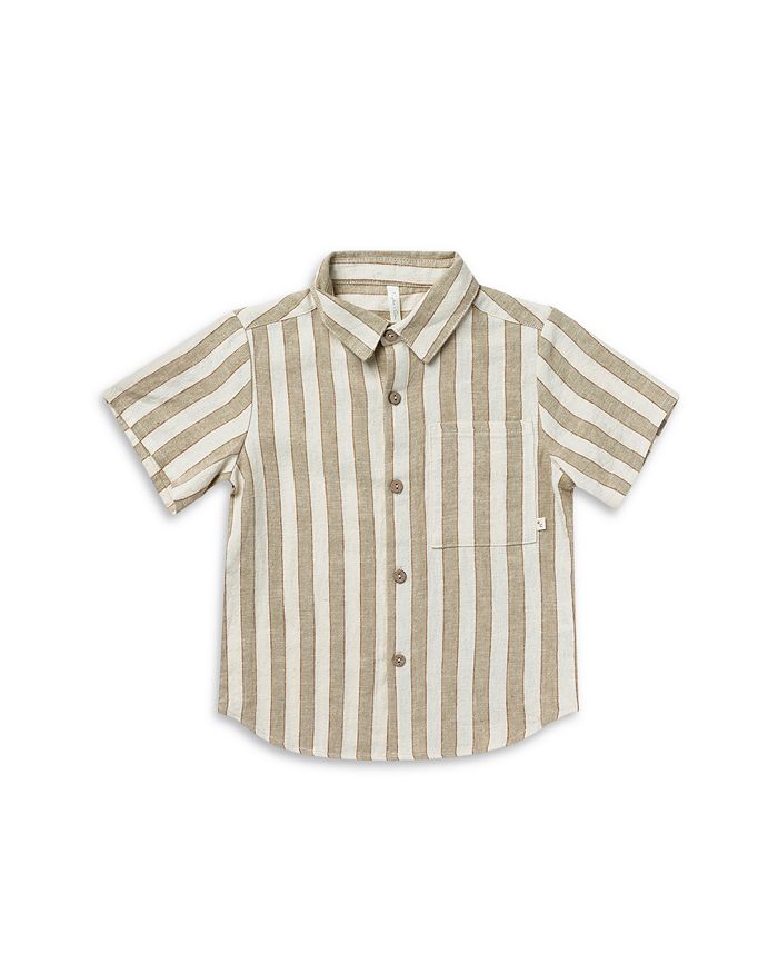 RYEE + CRU COLLARED SHORT SLEEVE SHIRT SEA STRIPE main image 1