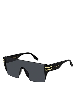 Marc Jacobs 99mm Shield Sunglasses In Black/gray Solid