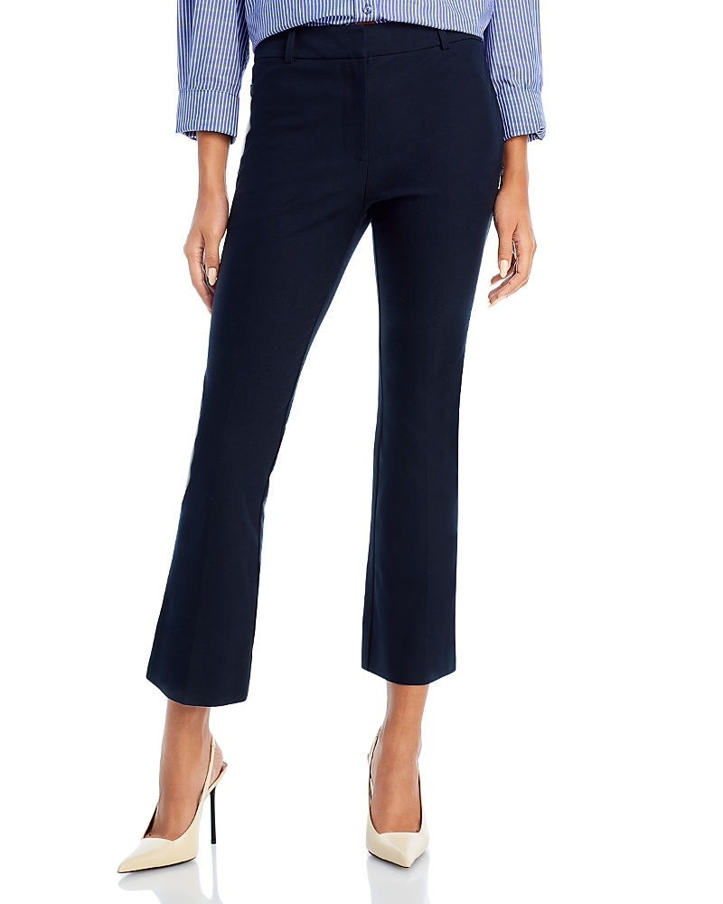 Derek Lam 10 Crosby Cropped Flare Hem Pants In Midnight