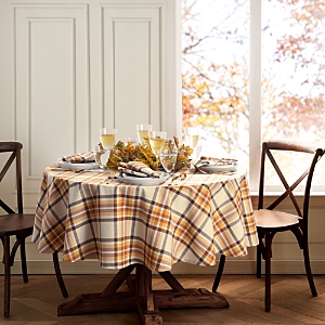 Elrene Home Fashions Russet Harvest Woven Plaid Tablecloth, 60 x 84 Oval