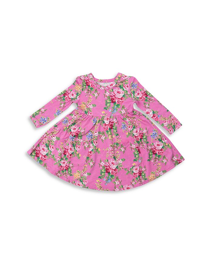 Angel Dear Girls' Twirly Long Sleeve Dress Baby, Little Kid