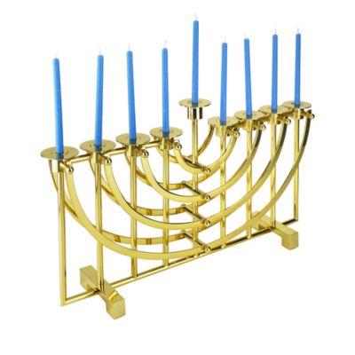 Polished Brass Menorah