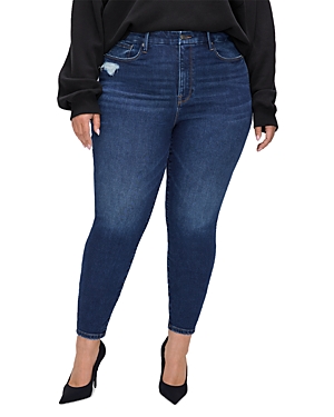 Shop Good American Good Legs High Rise Ankle Skinny Jeans In Indigo507
