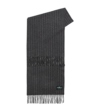 Rodd & Gunn Strafford Terrace Wool Scarf In Charcoal Pin Stripe