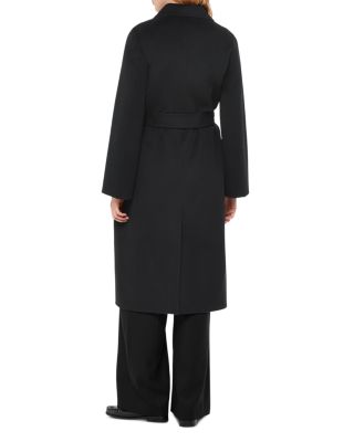 Wool Blend Tie Waist Coat