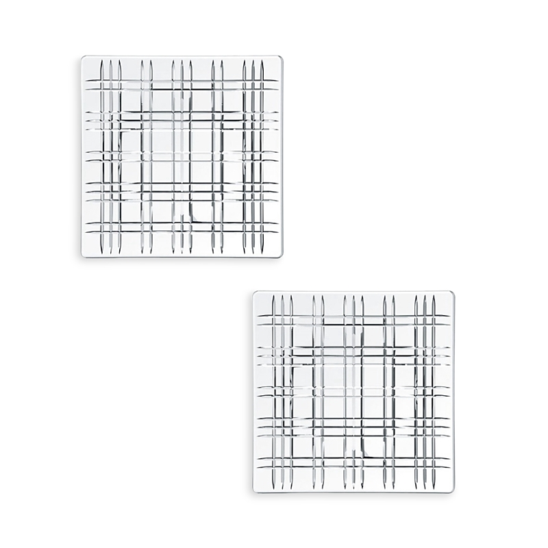 Nachtmann Square 8 Plates, Set Of 2 In Clear
