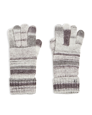 Jocelyn Space Dyed Knit Gloves In Gray