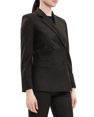 Wool Slim Double Breasted Blazer