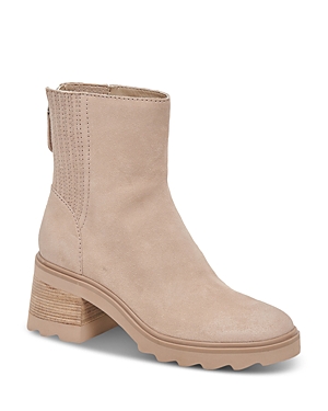 Shop Dolce Vita Women's Martey H2o Zip High Heel Boots In Taupe Suede
