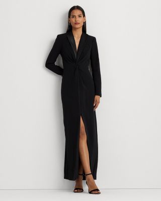 Tuxedo Style Column Gown