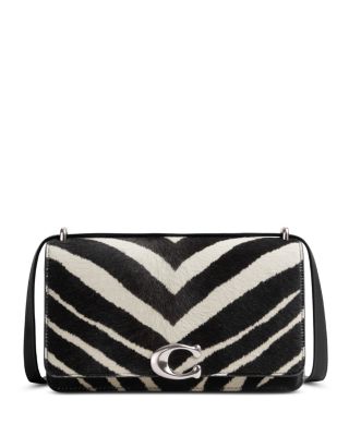 COACH Bandit Zebra Print Calf Hair Shoulder Bag | Bloomingdale's
