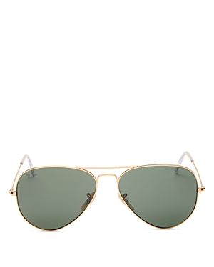 Shop Ray Ban Ray-ban Unisex Photochromic Evolve Aviator Blue Light Glasses, 57mm In Gold/green Solid