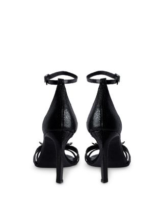 Women's Amee Wing Embossed Ankle Strap High Heel Sandals