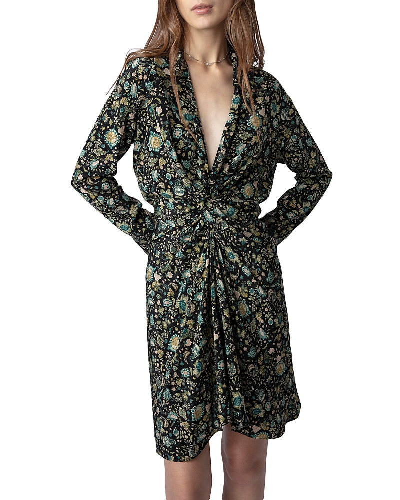 Zadig & Voltaire Rozo Floral Print Silk Dress