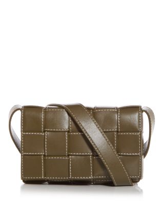 Bottega Veneta - Small Cassette Intreccio Leather Crossbody Bag
