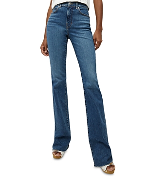 Shop Veronica Beard Cameron High Rise Bootcut Jeans In Serendipity