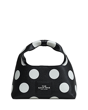 Shop Marc Jacobs The Spots Mini Leather Sack Bag In Black/white