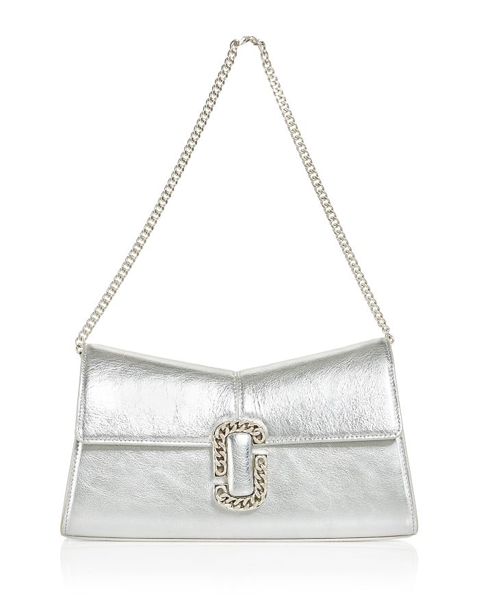 MARC JACOBS The Metallic St. Marc Convertible Leather Clutch ...