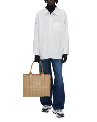 ＜Marc Jacobs＞'The Leather Large' トートバッグ オフホワイト MARC JACOBS The Leather Large Tote Bag | Bloomingdale's