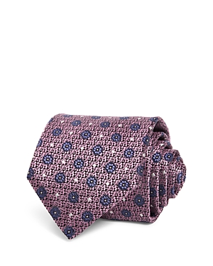 CANALI FLORAL MEDALLION SILK CLASSIC TIE