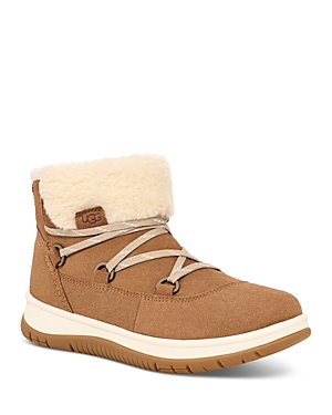 Shop Ugg Women's Lakesider Heritage Lace Up Cold Weather Boots In Chestnut