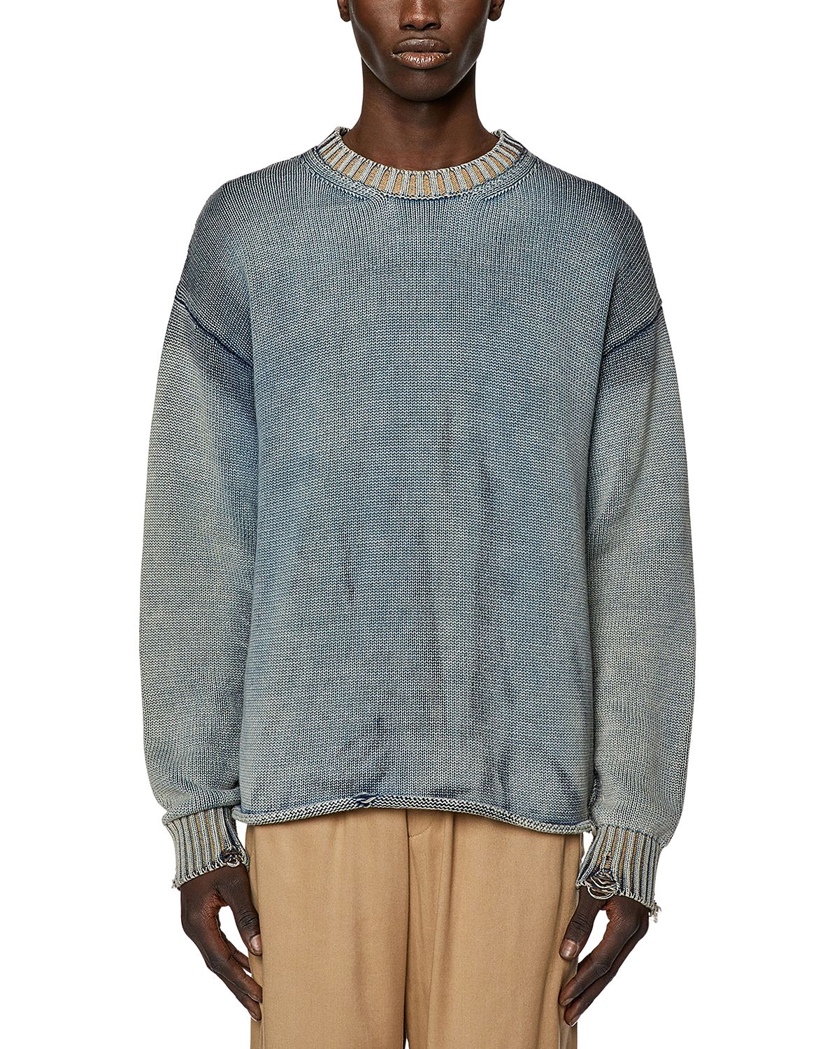 Diesel Delos Stonewashed Distressed Sweater