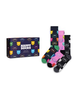 Mixed Cats Crew Socks Gift Set, Pack of 3