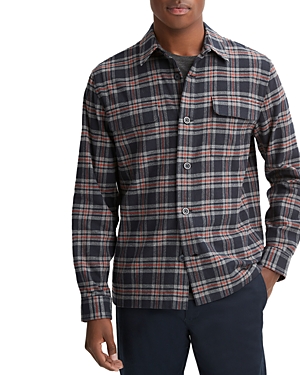 Vince Kingston Plaid Button-up Shirt In Coatal