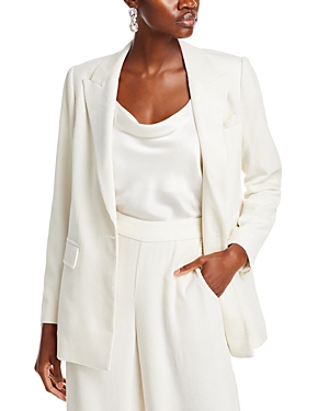 Kobi Halperin Holland Single-button Stretch Silk Jacket In Ivory