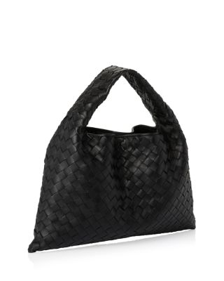 Small Hop Intrecciato Leather Shoulder Bag