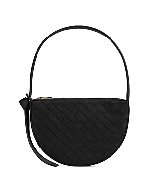Bottega Veneta Mini Shoulder Bag With Knot In Black/gold
